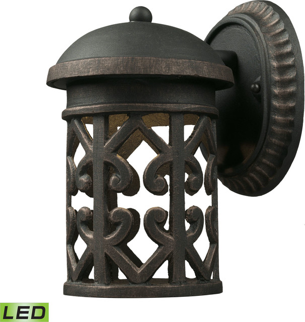 Tuscany Coast Led 1 Light Exterior Wall Mount Weathered Charcoal