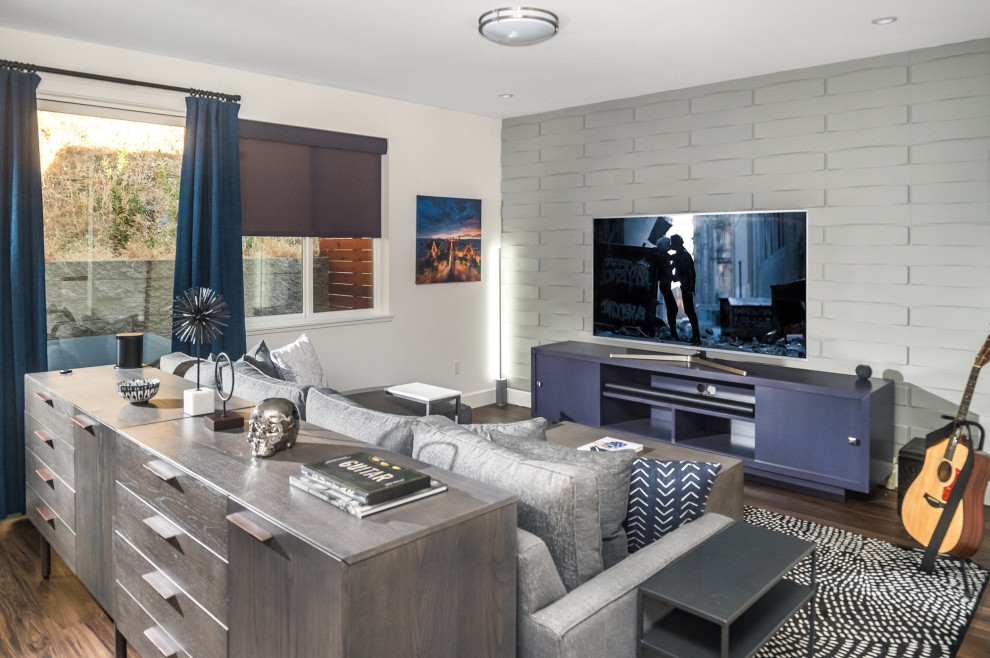 Modern Industrial Minimalism Contemporary Living Room Other by