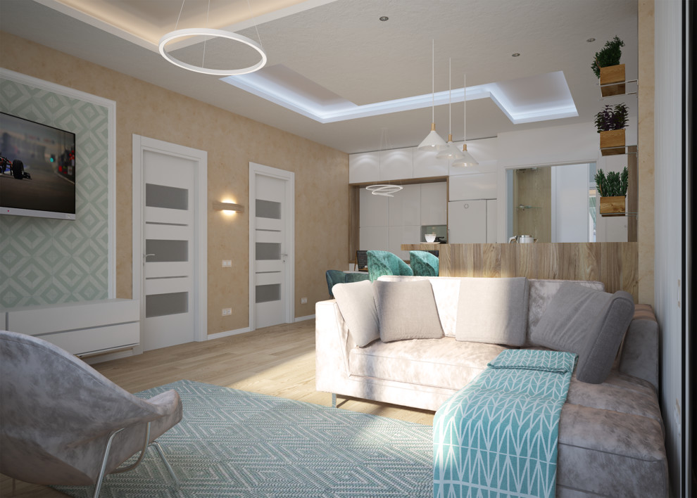 Кухня-гостиная с входной зоной