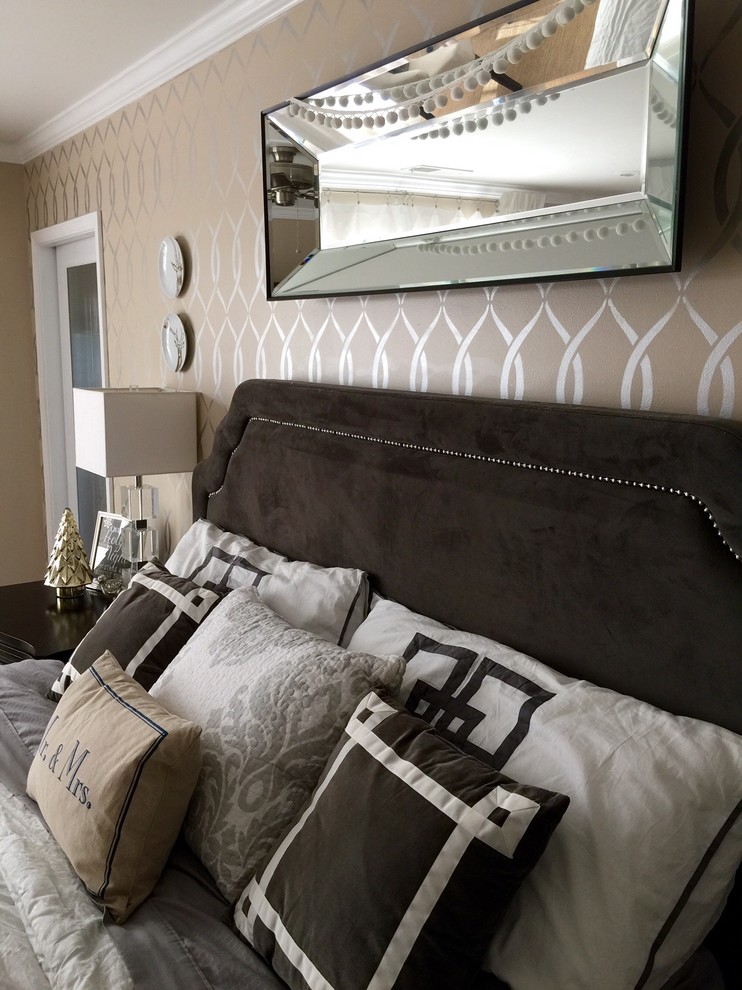 Photo of a transitional bedroom in New York.