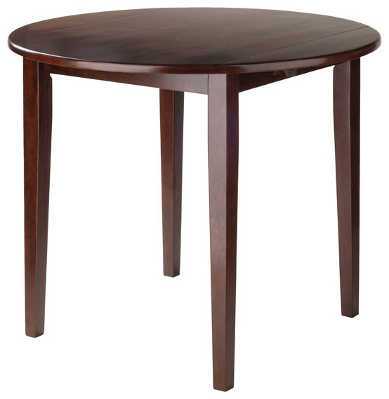 Clayton 36" Round Drop Leaf Table Transitional Dining Tables by
