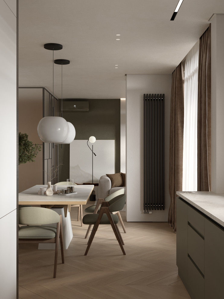 Проект 2-х уровневой квартире в эко-стиле.