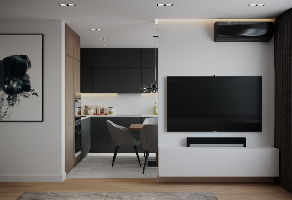 Визуализация кухни-гостиной