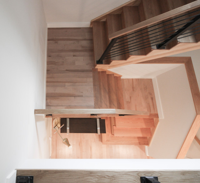 Project #71 | Modern Hickory Staircase with Horizontal Balustrade minimalistisch-treppen
