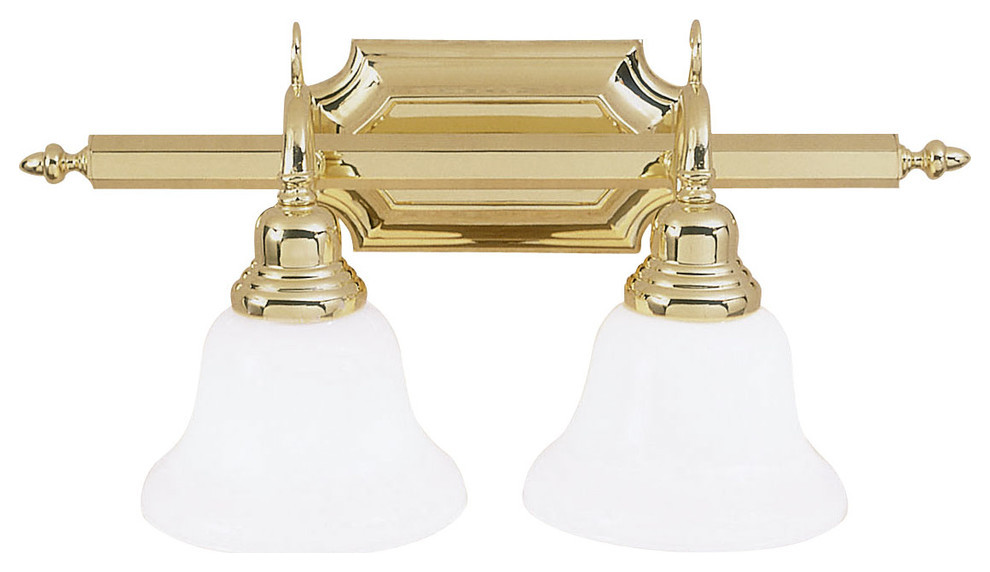 French Regency Bath Light, Polished Brass