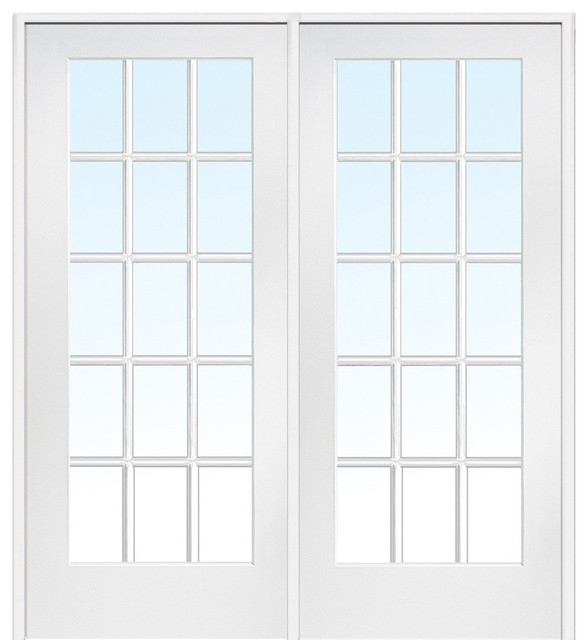 French Interior Door 15 Lite True Divided  74"x81.75" Right Hand In-Swing