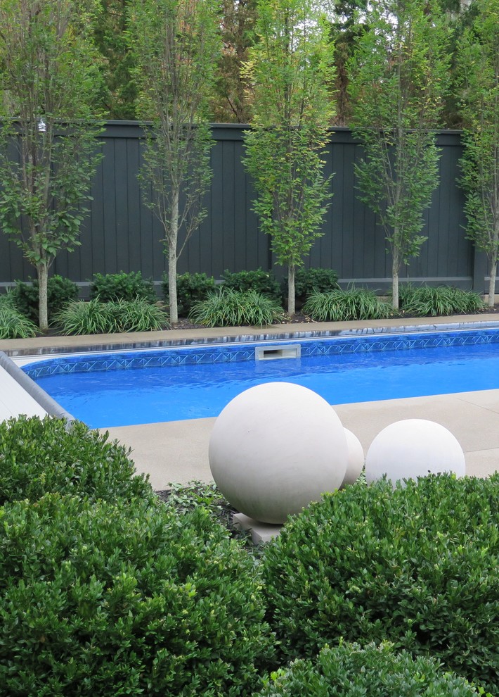 Design ideas for a contemporary pool in Columbus.