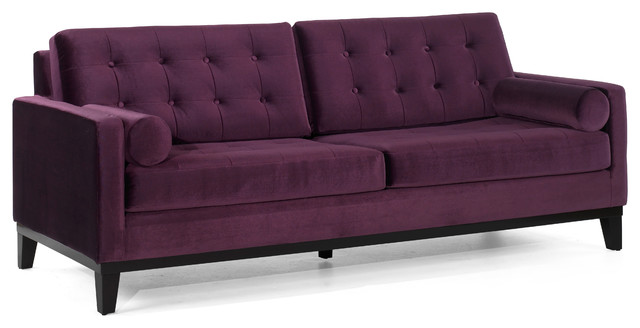 Armen Living Centennial Sofa Velvet Sofas By Beyond S Armen Living Centennial Sofa Purple Velvet