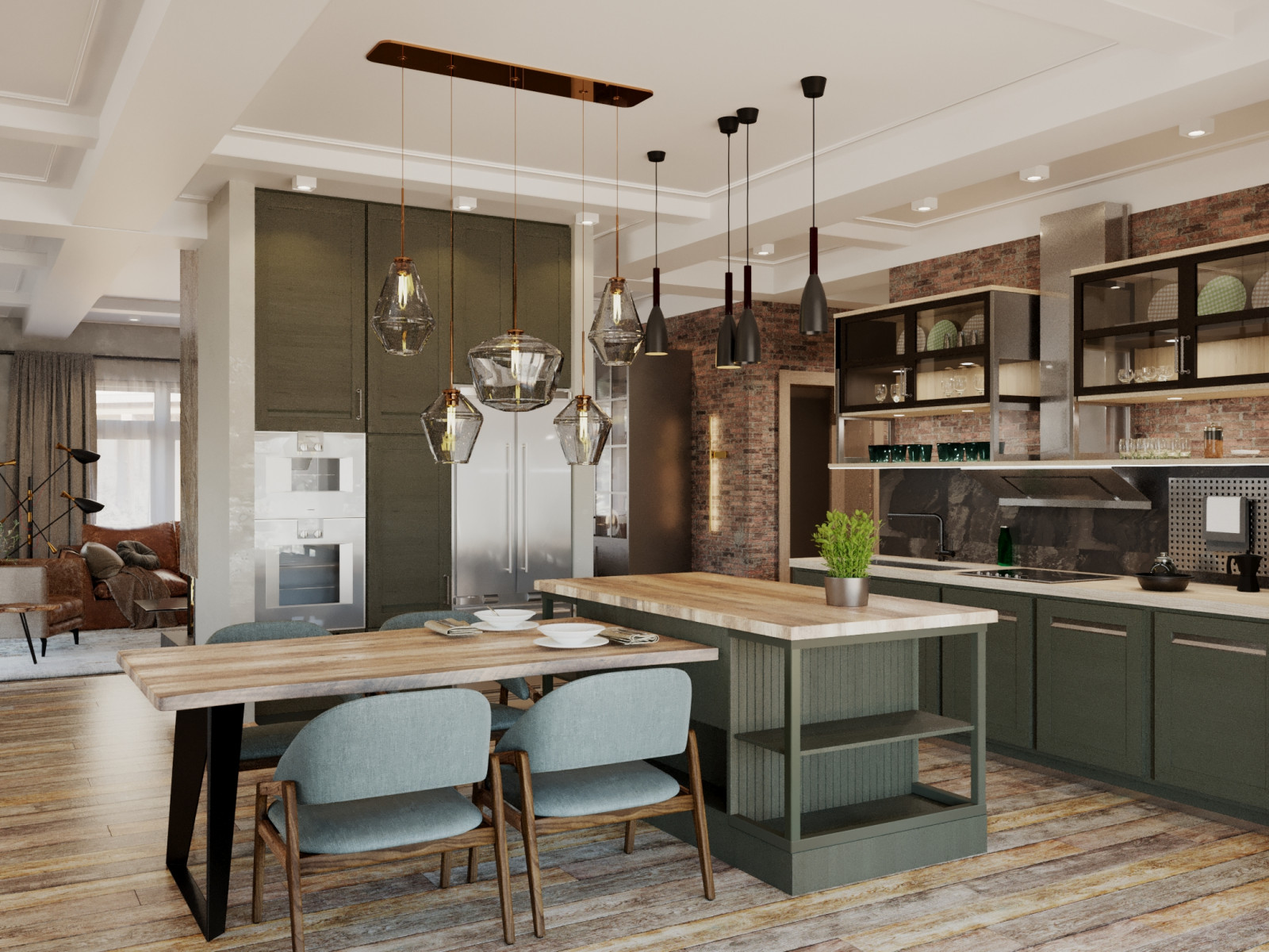 Дизайн проект интерьера загородного дома 850 м2