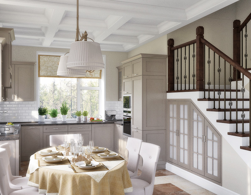 Неоклассика с видом на сосновый лес