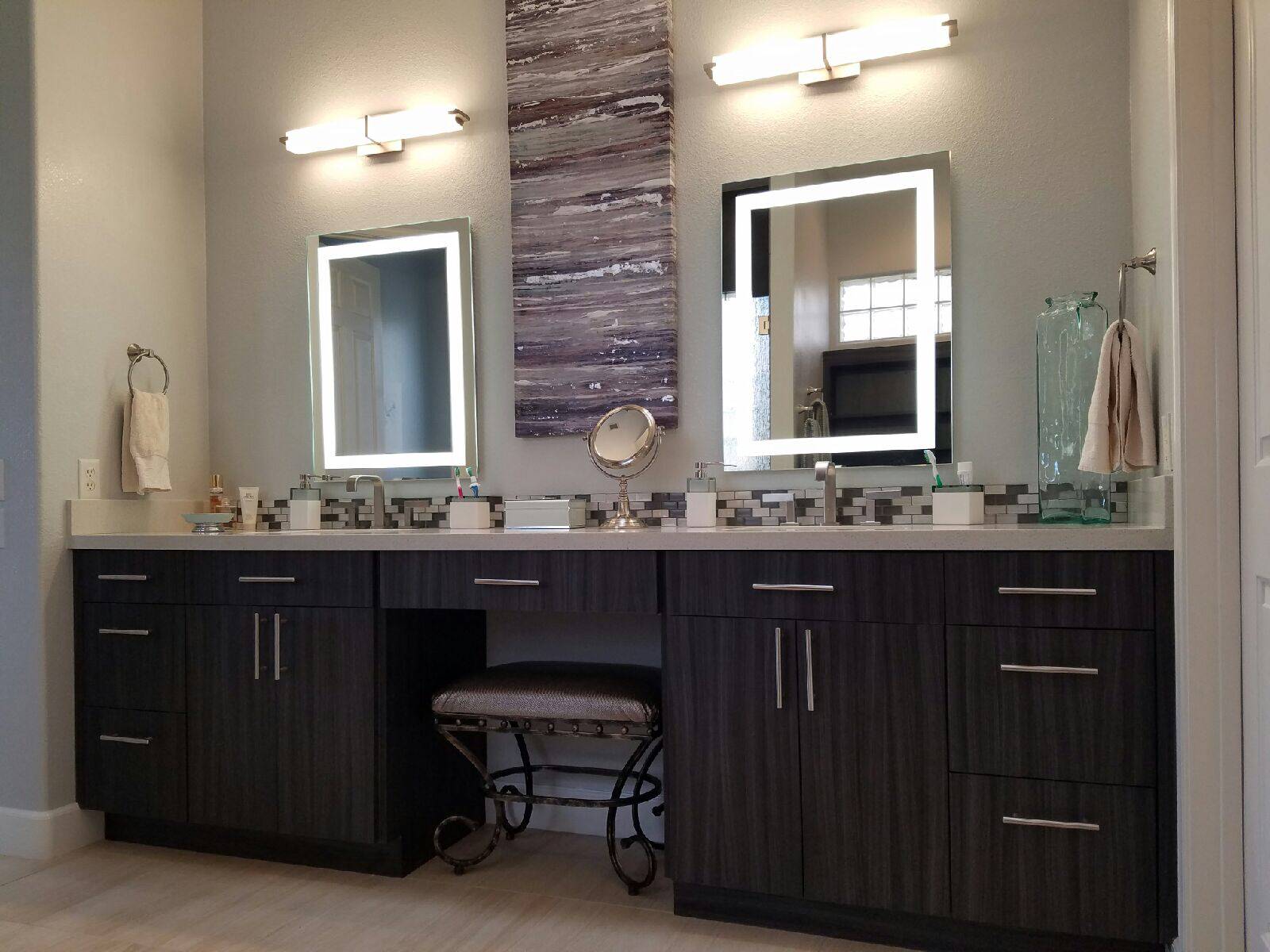 Contemporary Bathroom with Double Vanity