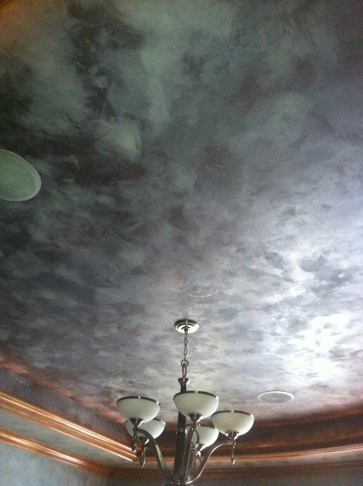 Example of a transitional bedroom design in Houston