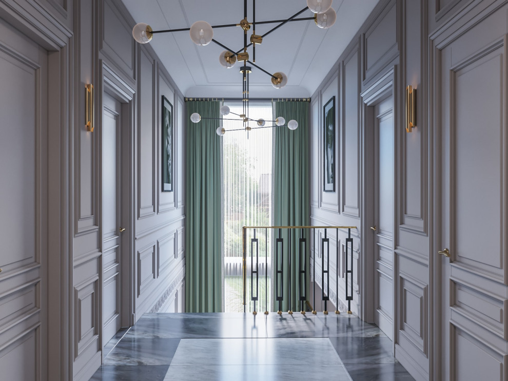 Дизайн коттеджа в неоклассическом стиле 260 кв.м. (2018 год)