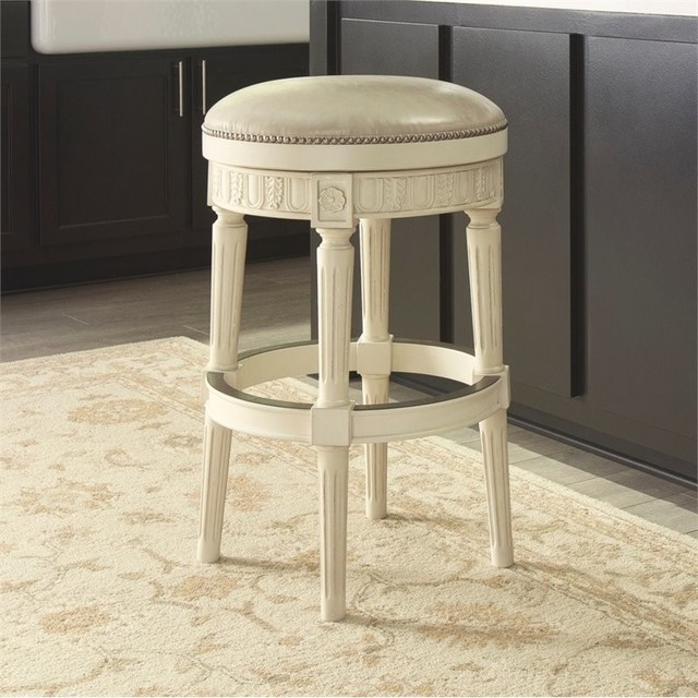 Ashley Crenlam 31 Upholstered Swivel Bar Stool Antique White Ashley Crenlam 31 Upholstered Swivel Bar Stool Antique White