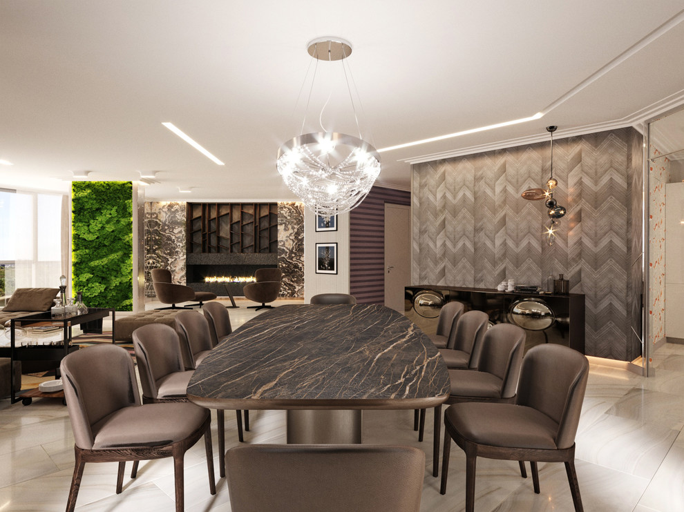 Contemporary dining room in Moscow.