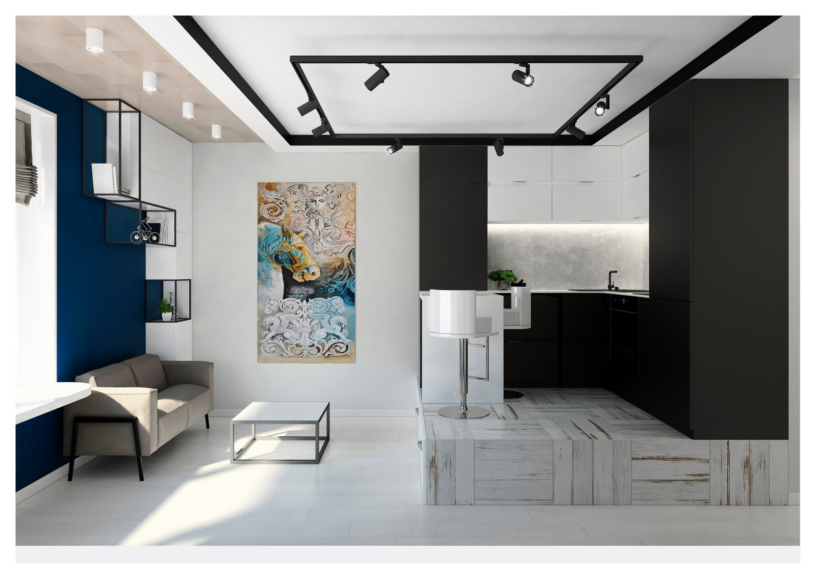 Дизайн квартиры для молодого парня ЖК"LUNA"