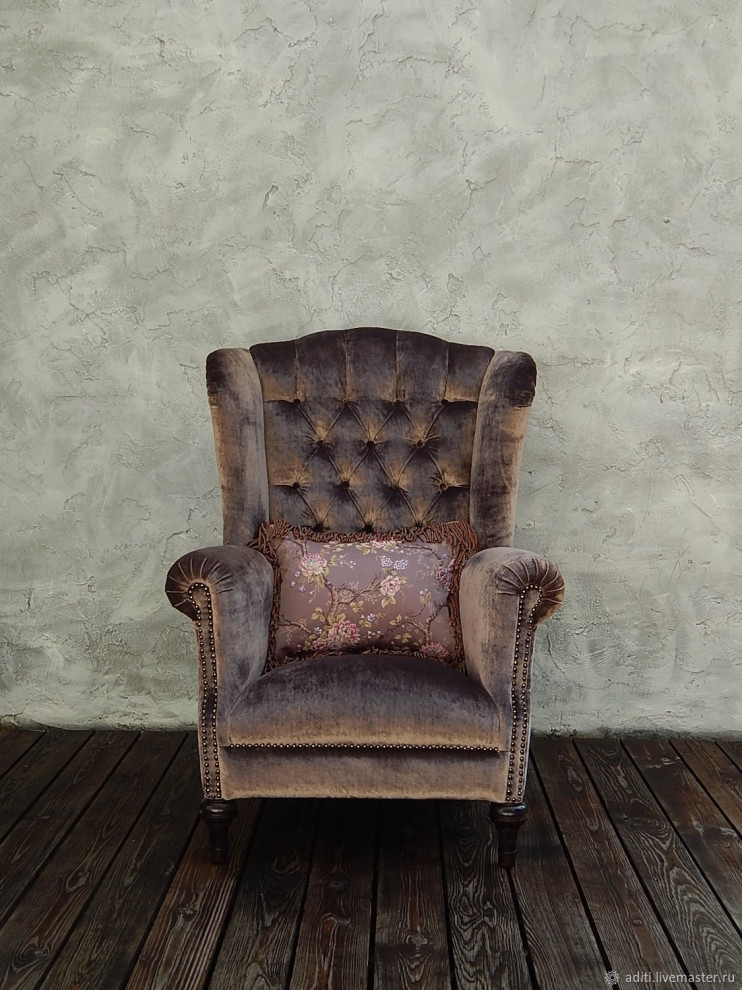 кресло винтаж велюр