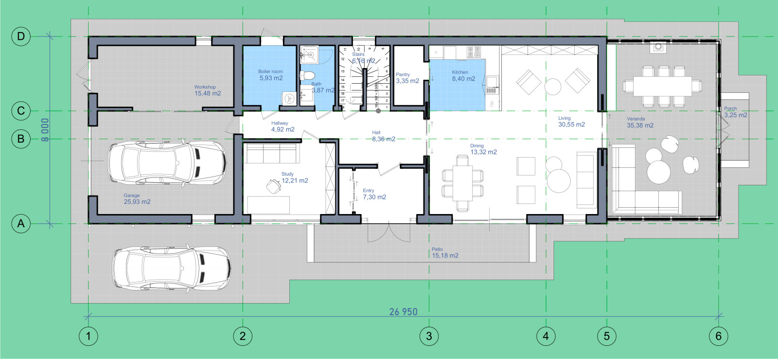Современный дом с зимним садом