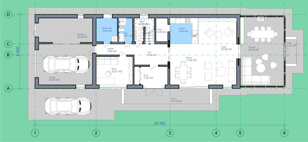 Современный дом с зимним садом
