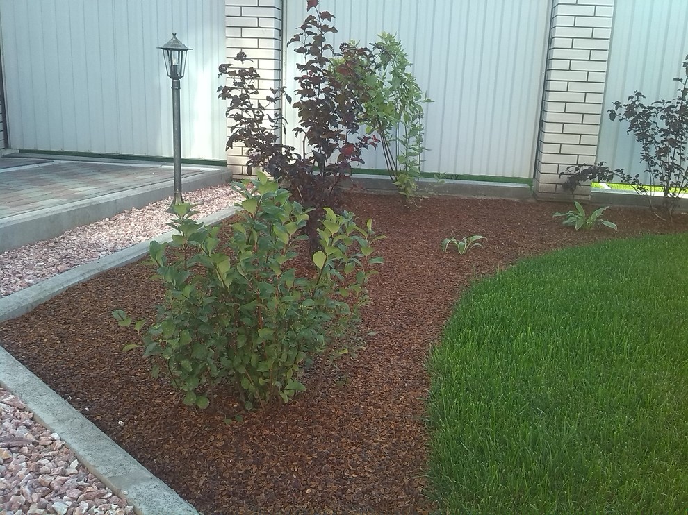 Участок до и после.