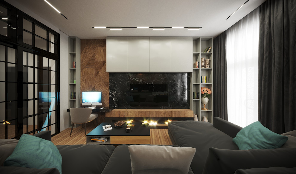 Кухня гостиная в загородном доме