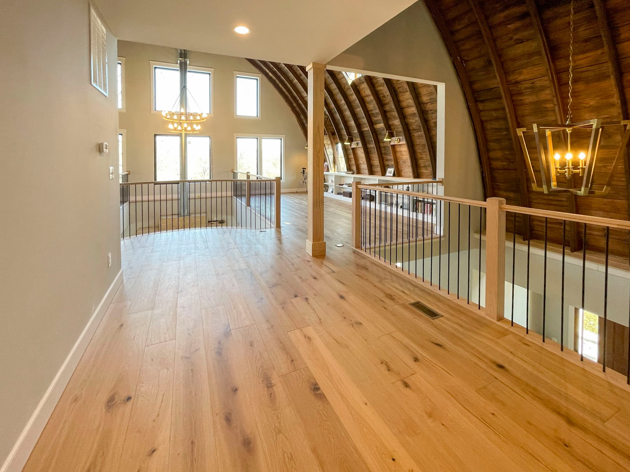 102_Straight-Freestanding Stairs/Landing in Barn Style Home, Leesburg VA 20175