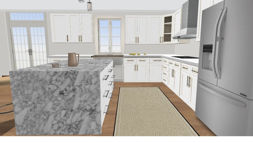Inspiration for a transitional home design remodel in Toronto