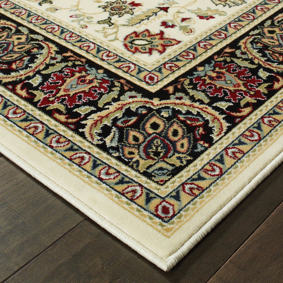 Kashan Ivory Oriental Rug - Traditional - Area Rugs - by Super Area Rugs