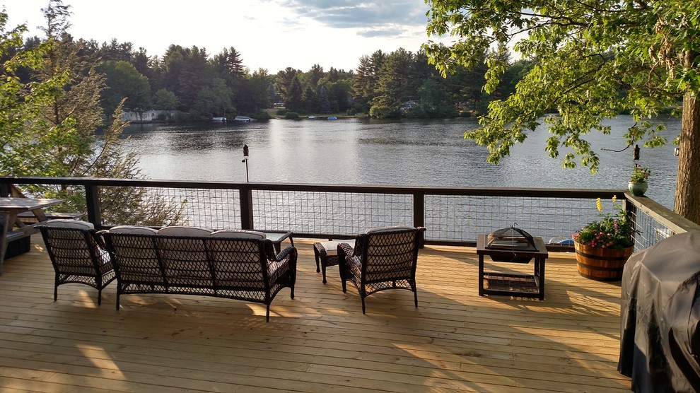 Deck - rustic deck idea in Boston