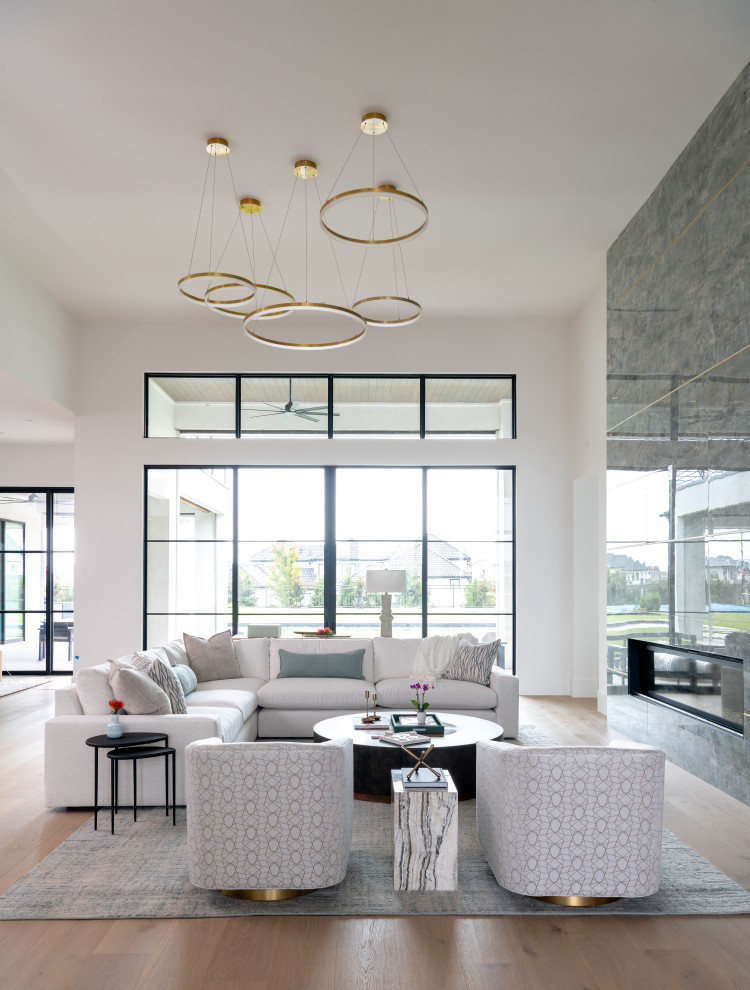 Frisco, TX Contemporary New Build - Contemporary - Living Room - Dallas ...