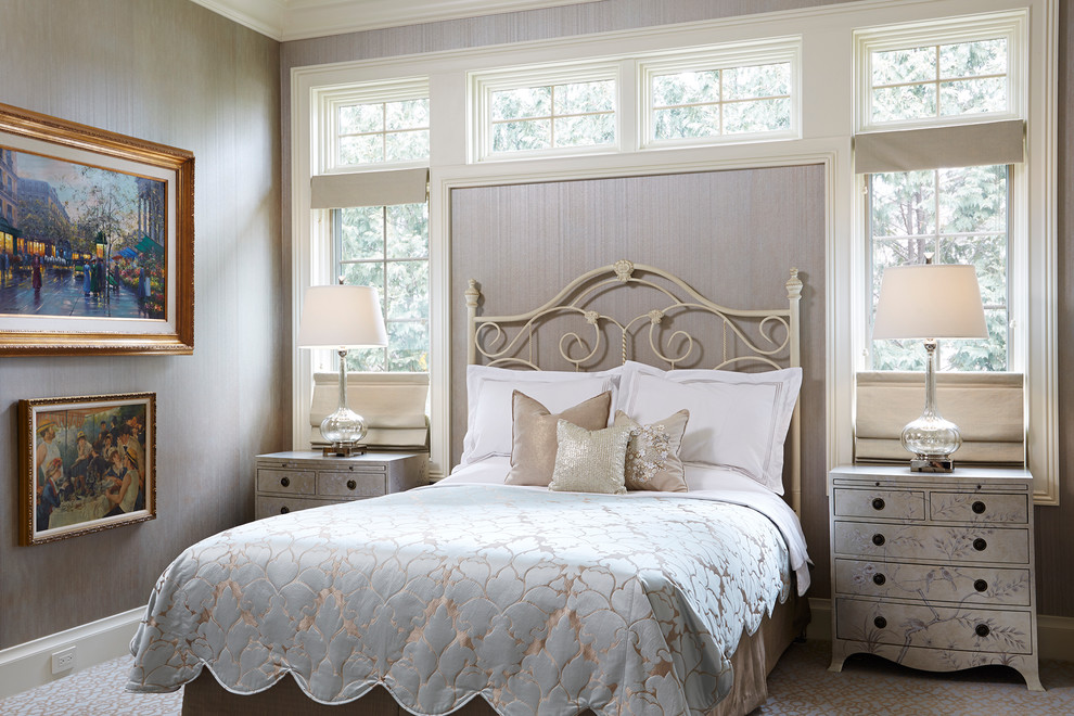 Inspiration for a timeless master carpeted bedroom remodel in Minneapolis