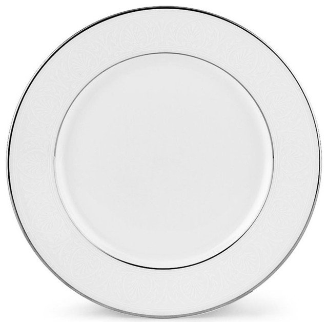 Lenox Hannah Platinum Dinner Plates, Set of 4 Transitional Dinner