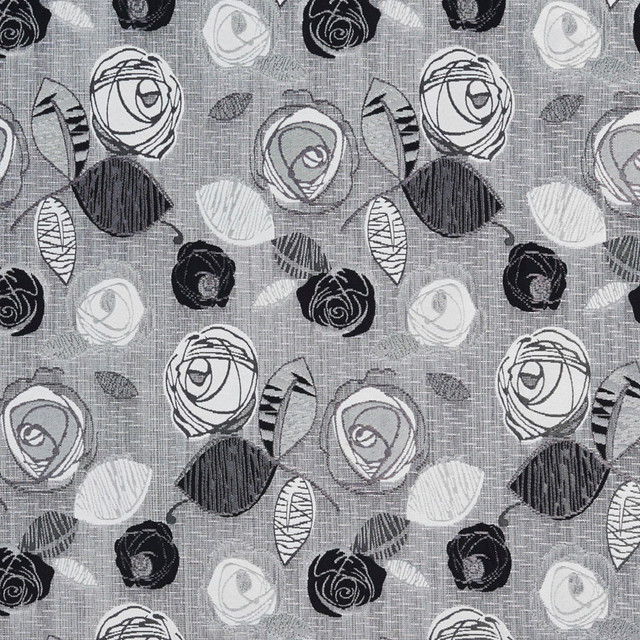 Black And Silver Contemporary Roses Metallic Upholstery Fabric By Black And Silver Contemporary Roses Metallic Upholstery Fabric By The Yard