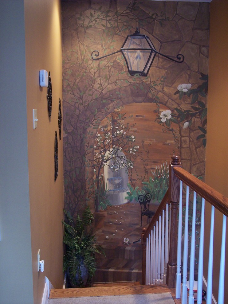 Transitional home design photo in Jackson