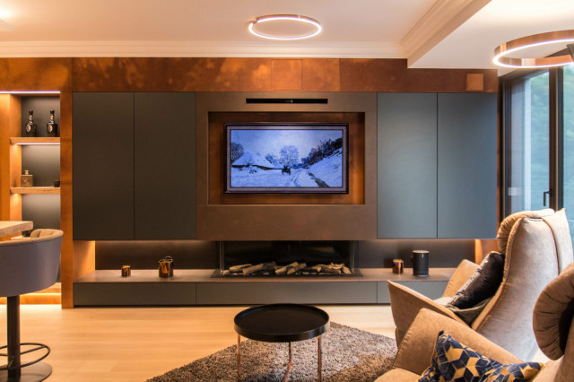 Wohnen an der Alster contemporary-kitchen