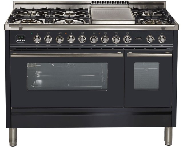 Ilve 48 Inch Dual Fuel Freestanding Range Contemporary Gas Ranges