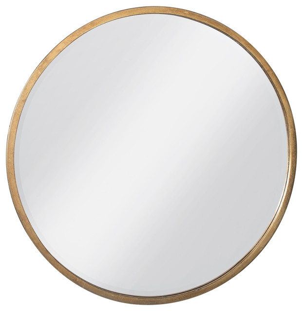 Newport Round Mirror In Antique Gold Contemporary Wall Mirrors Newport Round Mirror In Antique Gold Contemporary Wall Mirrors By Perch And Parrow Ltd