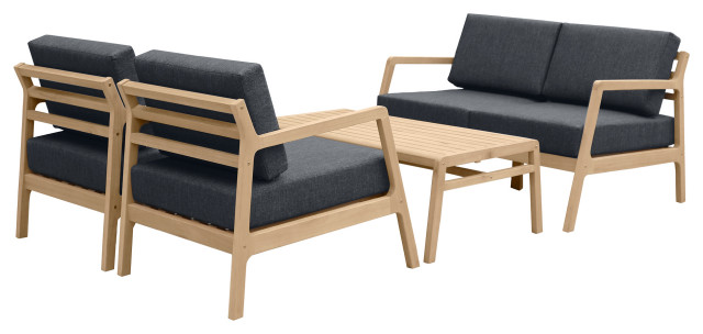Asta 4 Piece Seating Set Midcentury Outdoor Lounge Sets By Rst Houzz Asta 4 Piece Seating Set Midcentury, Rst Outdoor Furniture Reviews