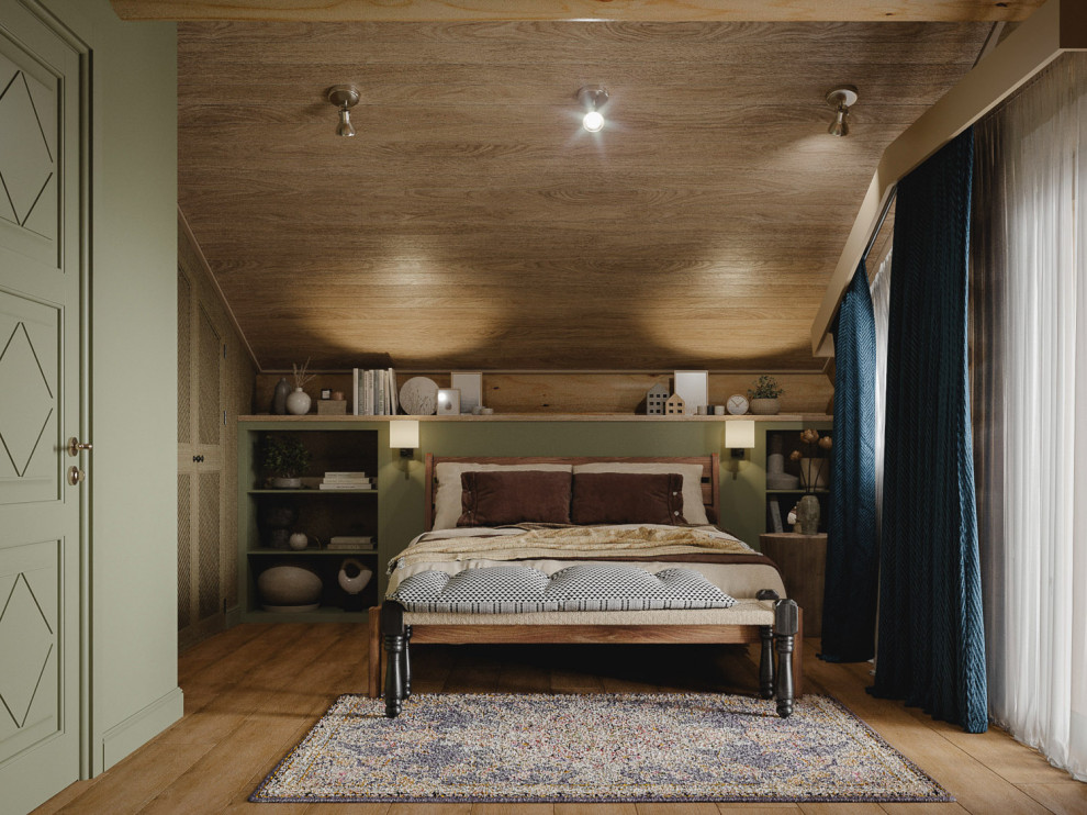 Интерьер деревянного загородного дома в Нижних Сергах