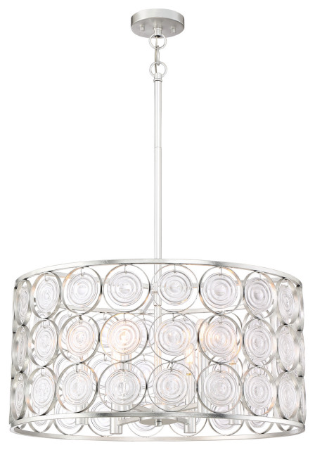Minka-Lavery 4667-598 6 Light Pendant Culture Chic Catalina Silver ...