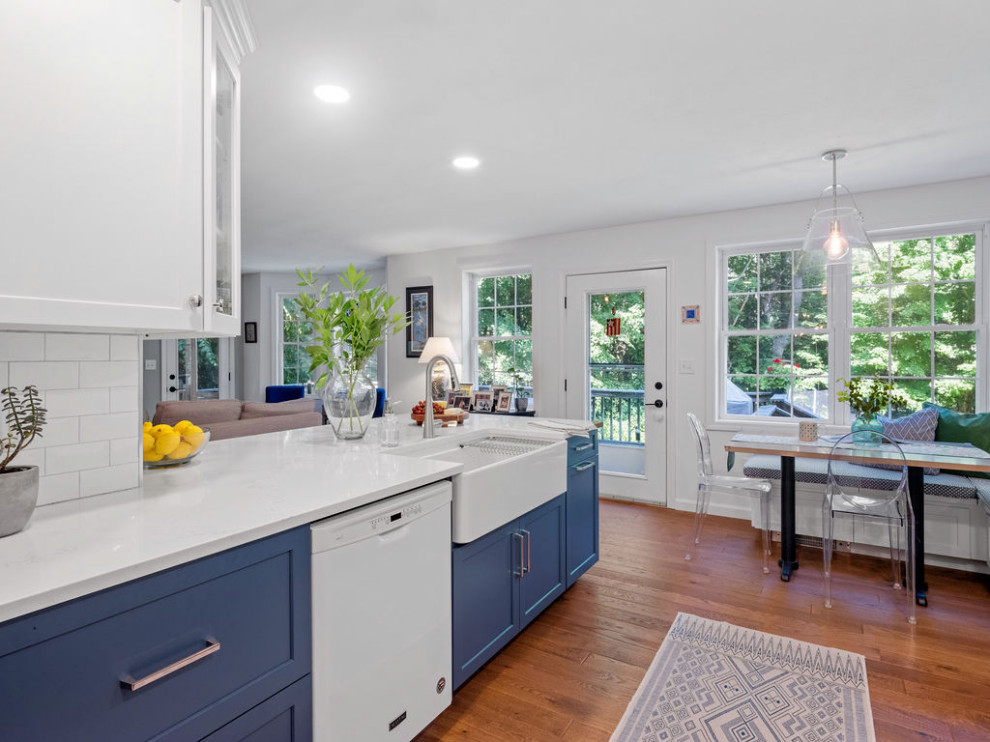 Inspiration for a transitional kitchen remodel in Boston