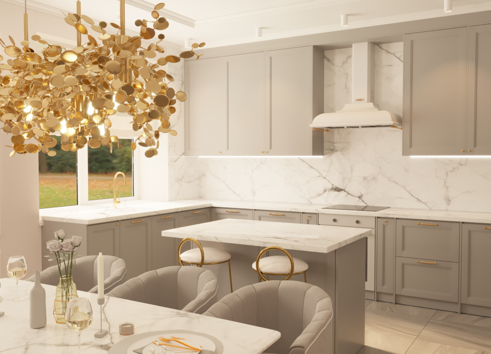 Проект интерьера двухэтажного дома