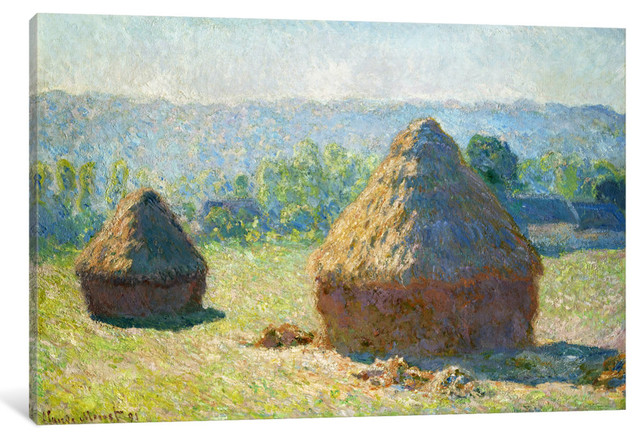 "Haystack - End of the Summer" by Claude Monet, Canvas Print, 26"x18"