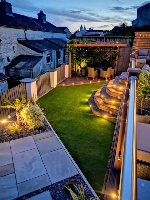 Multi-level Cornwall Garden Design contemporary-garden