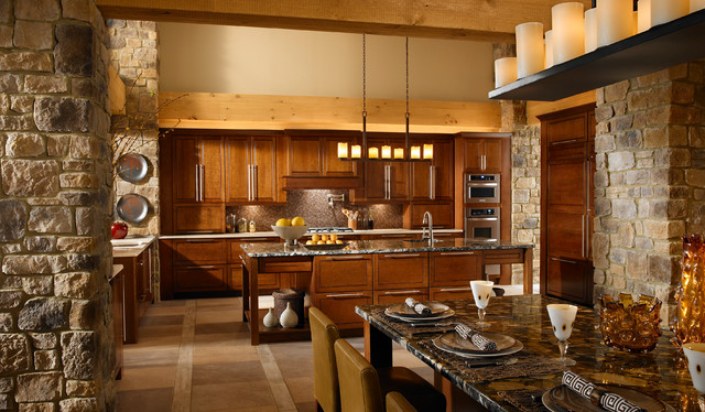 Rustic Stone Kitchen rustik-koek