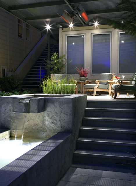 Nightscape contemporary-uteplats