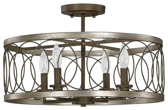Austin Allen Co Madeline 4 Light Geometric Semi Flush 9a142a Madeline 4 Light Geometric Semi Flush