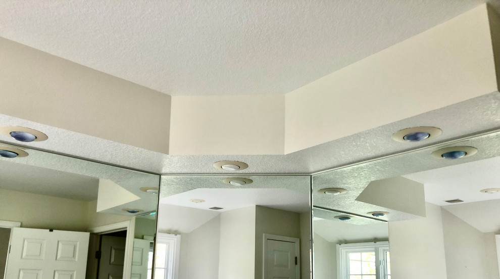 Installing wall mirror above a Cambria Countertop