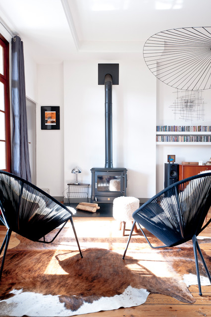 R&eacute;novation d&eacute;coration maison 50's skandinavisk-vardagsrum
