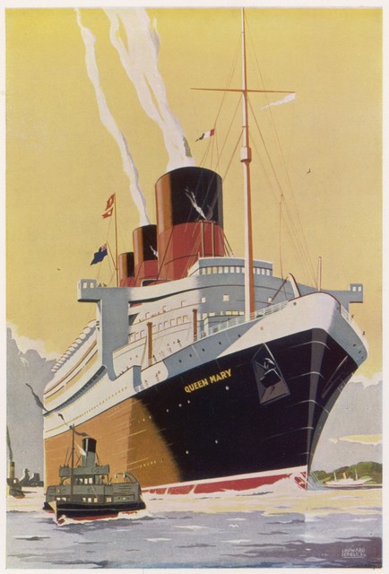 Queen Mary Ship Poster Print By Mary Evans Picture Library, 18x24, 18 x 24 - Beach Style ...